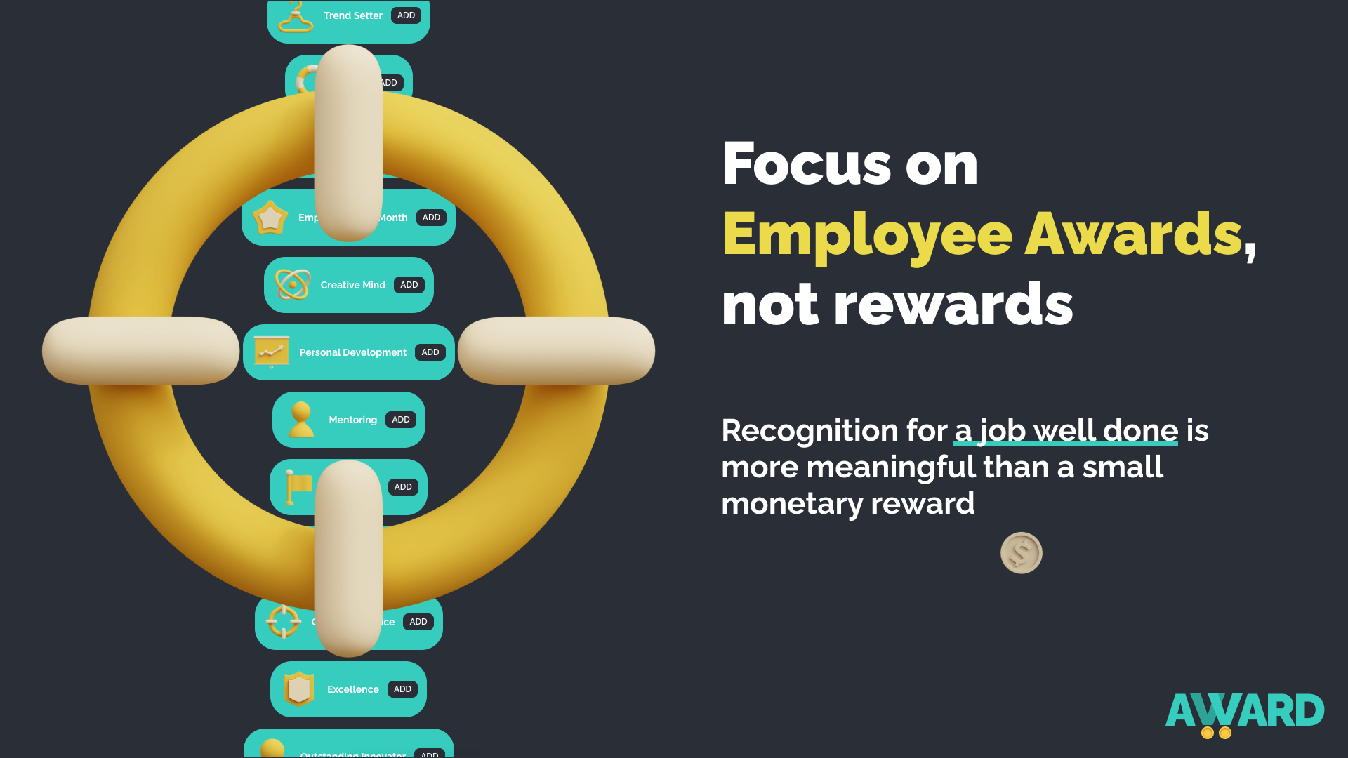 screenshot of Award Exchange